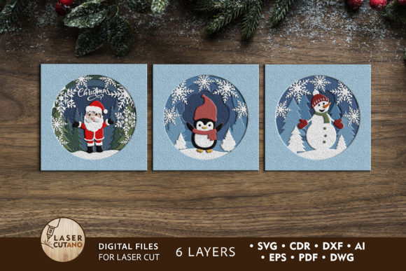 3D Christmas Set for Kids Cut Files