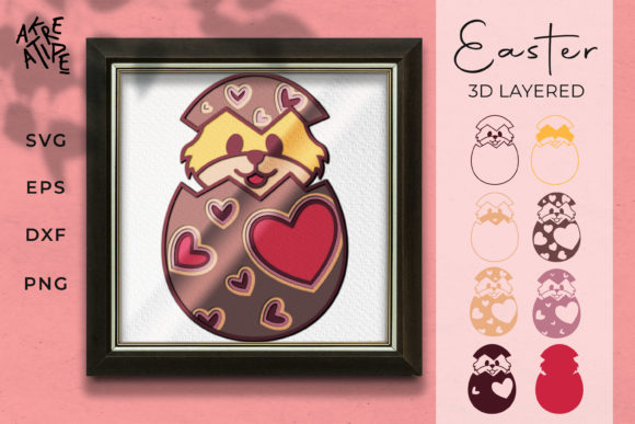 3D Easter Egg Font
