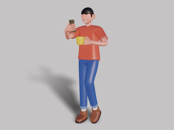 3D Male Character Is Opening Smartphone: A Practical Guide for Designers and Developers