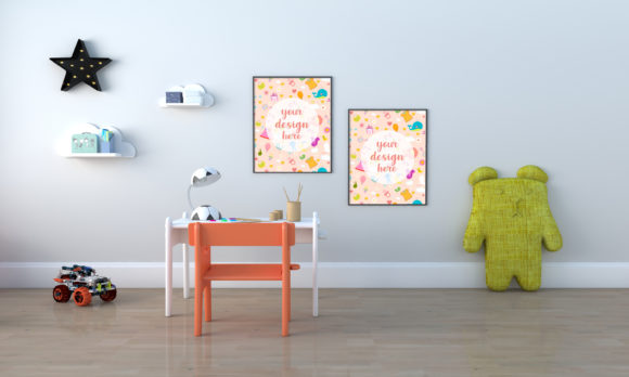 3D Minimalist and Colorful Room for Kids: Where Simplicity Meets Joy