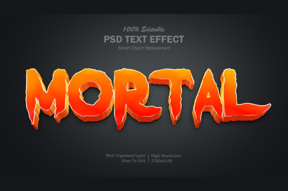 3D Mortal Horror Text Effext