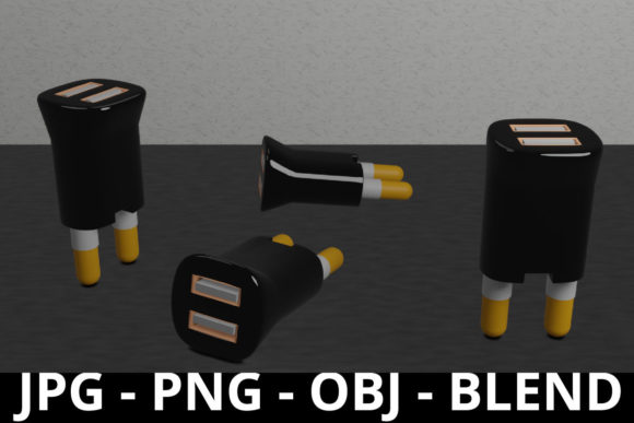 3D Rendering Dual USB Charger: Powering Creativity Without Compromise