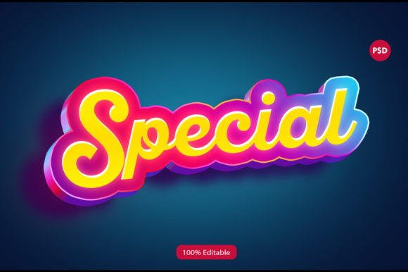 3D Special Text Effect PSD