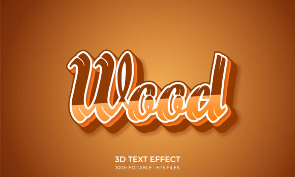 3D Text Effect - Wood Text Style: Natural Depth for Digital Design