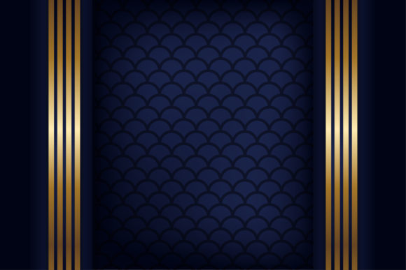 Blue Gold Luxury Geometric Background