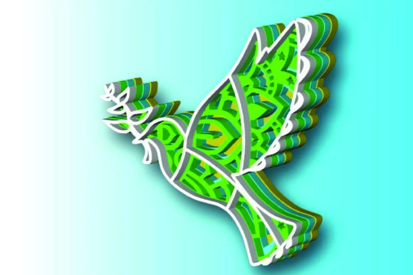 Dove 4 Layers 3D Mandala