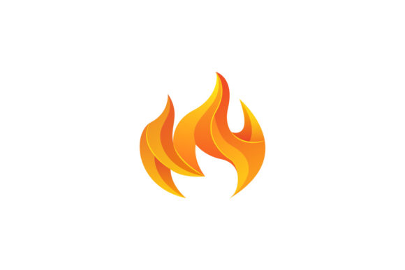 Fire Illustration Logo with 3D Design