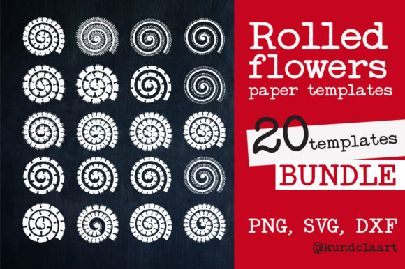 Rolled Flower SVG. Paper Cut