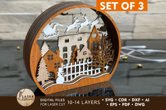 SET of 3 SNOW GLOBE 3D Christmas Bundle: Thoughtful, Cohesive Holiday Decor That Delivers Joy—Without the Stress