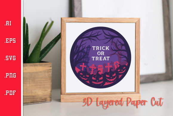 Trick or Treat - 3D Layered Paper Cut